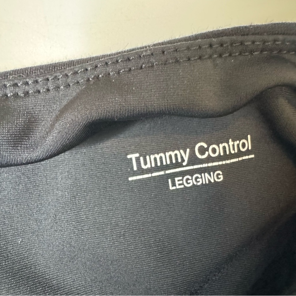 Per Se Tummy Control Leggings Size M Black High Rise - Picture 4 of 7